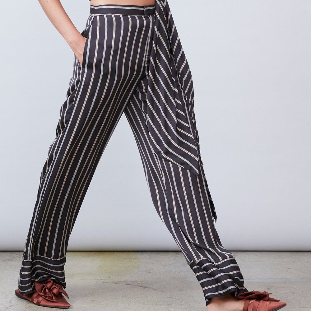 Allen Schwartz Womens Catt Wide Leg Pant in Brown